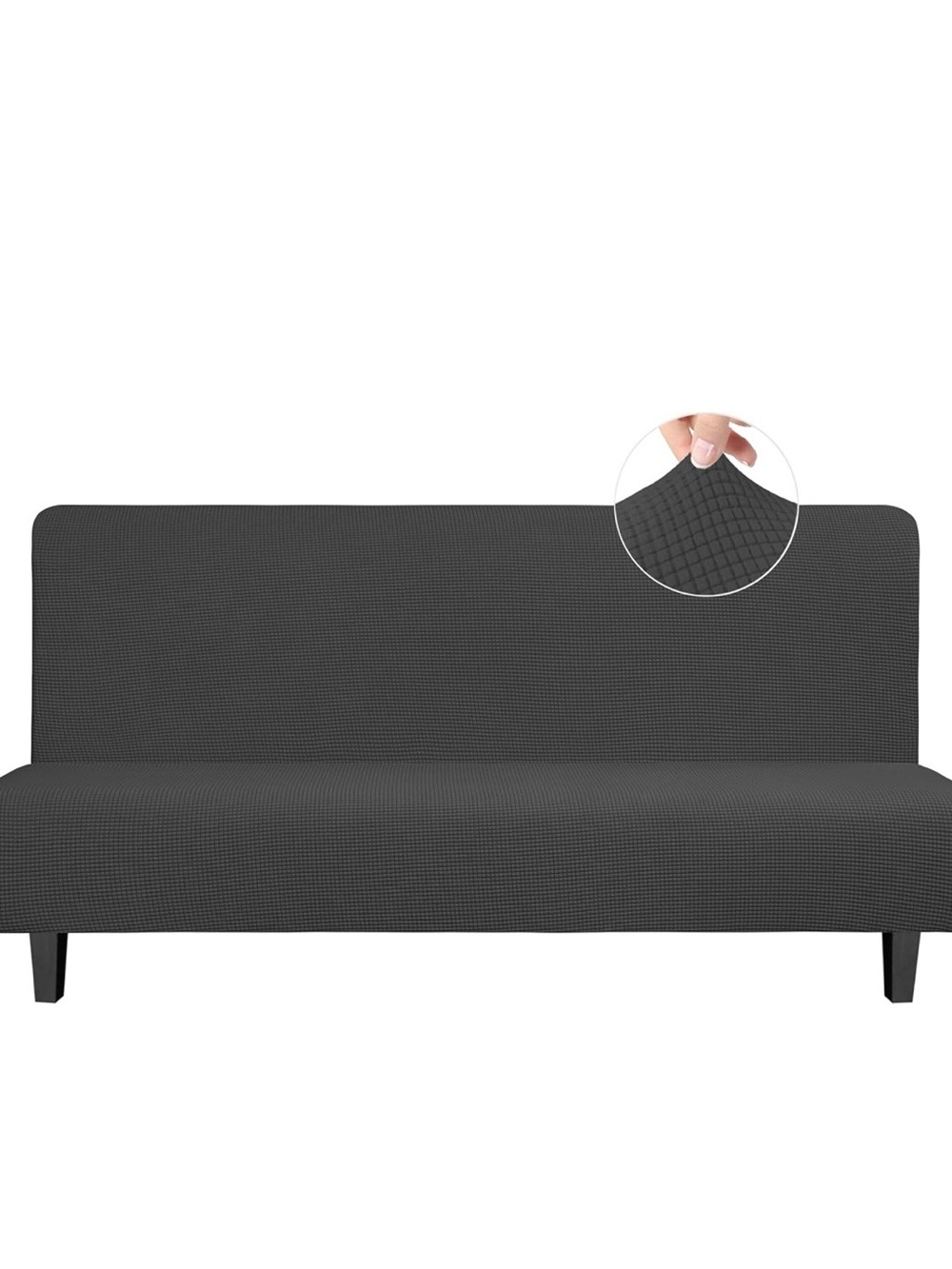 Dark Gray Stretch Futon Cover